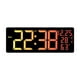 thumbnail image 4 of Reloj de pared digital LED con fecha, semana, horario,  degreeF/ degreeC, despertador electrónico conmutable, calendario para oficina, dormitorio, aula, decoració, 4 of 9