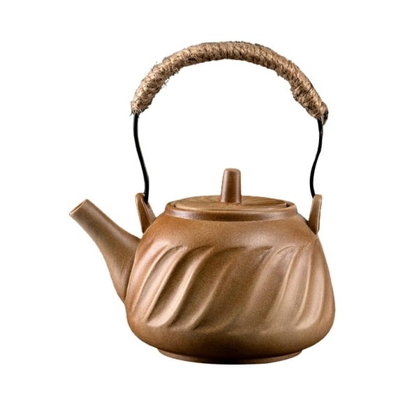GUOOL Japanese Tea Kettle with Tea Strainer Ceramic Teapot with Lid for BBQ Picnic