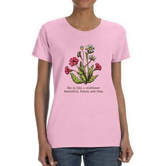 Beautiful Wildflower T-Shirt Women -Smartprints Designs, Female 4X-Large