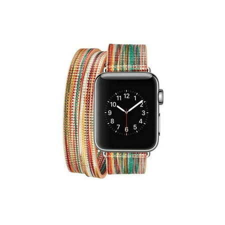 - Colorful Wraparound Replacement Band for Apple Watch Series 1,2,&3 - Earth Tone(38MM)
