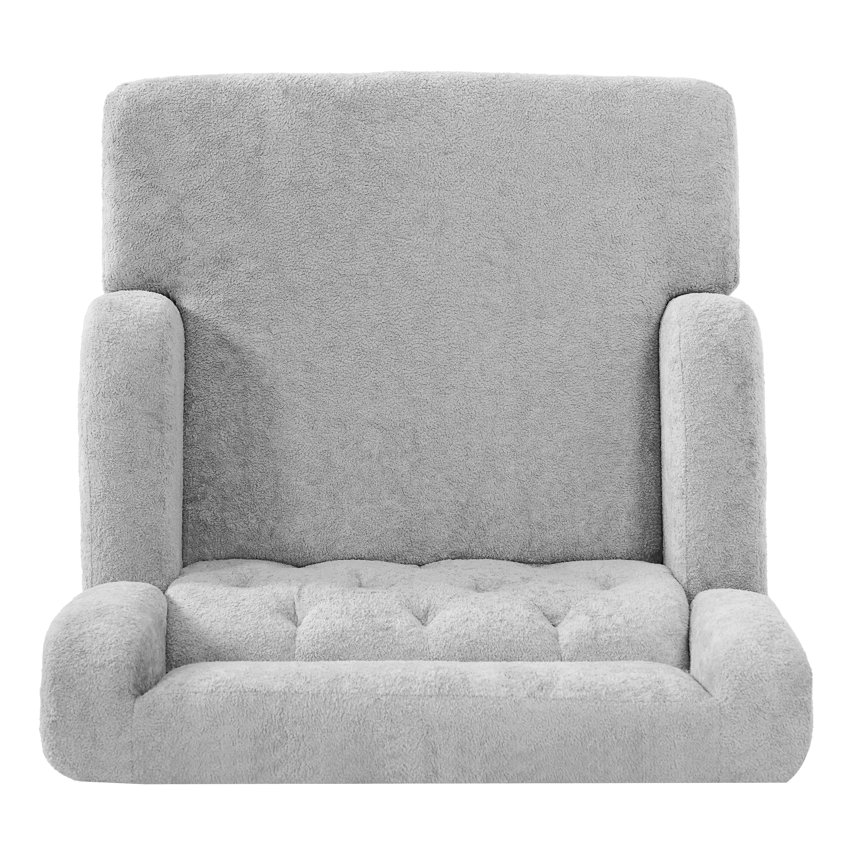 Euroco Modern Accent Chair,Upholstered Armchair with Solid Wood Frame,Comfy Reading Chair,Living Room Chair for Bedroom, Guest Room,Light Grey
