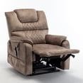 thumbnail image 3 of Segmart Massage Recliner Chairs with Remote Control, PU Leather Ergonomic Recliner Chair with Bread-Type Handrail & Padded Seat Backrest, Black, S12549, 3 of 8