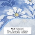 thumbnail image 5 of PiccoCasa Vinyl House Tablecloth Round 71" Dia Blue Flower Pattern Waterproof, 5 of 7