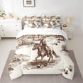 thumbnail image 3 of Manfei Western Rustic Farmhouse 7-Piece Twin Bedding Sets,Tropical Desert Cactus Bedding Comforter Set,Farm Animal Horse Sheet Sets For Men Women,Super Cozy Room Decor, 3 of 9