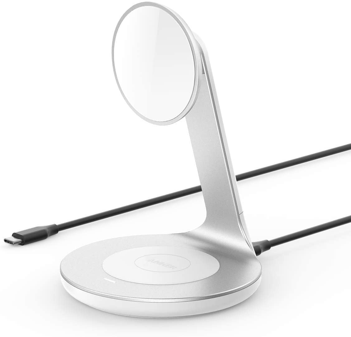 Lav aftensmad evigt klasse Anker Wireless Charger, PowerWave Magnetic 2-in-1 Stand with 4 ft USB-C  Cable, Wireless Charging Station for iPhone 12/12 Pro / 12 Pro Max / 12  Mini/AirPods Pro (No AC Adapter) - Walmart.com