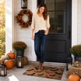 thumbnail image 6 of Hovilon Halloween Doormat 60x40cm, Black Orange Spooky Heart Print Welcome Mat, Non-Slip Weather Resistant Entry Rug, Indoor Outdoor Porch Decoration for Front Door, Festive Seasonal Floor Accent, 6 of 6