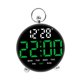 thumbnail image 3 of LED Digital alarma despertador brillo ajustable luz de fondo de retroiluminación de control de voz calendario para la oficina de guardería dormitorio Verde, 3 of 8