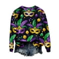 thumbnail image 6 of Mifsaly Womens Mardi Gras Sweatshirt Star Printed Long Sleeve Carnival Pullover Tops Sequin Print Funny Festival Party Shirts Going Out Daily Streetwear T-Shirt XXL, 6 of 6