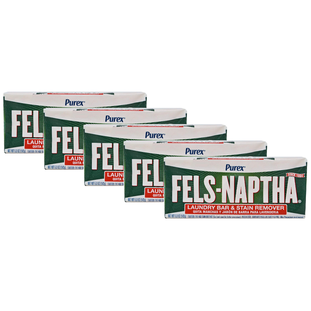 Purex FelsNaptha Laundry Bar & Stain Remover & Pretreater, 5.5 Ounce