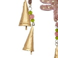thumbnail image 5 of DecMode 39" Gold Metal Indoor Outdoor Embellished Dragonfly Windchime with Glass Beads and Cone Bells, 5 of 9