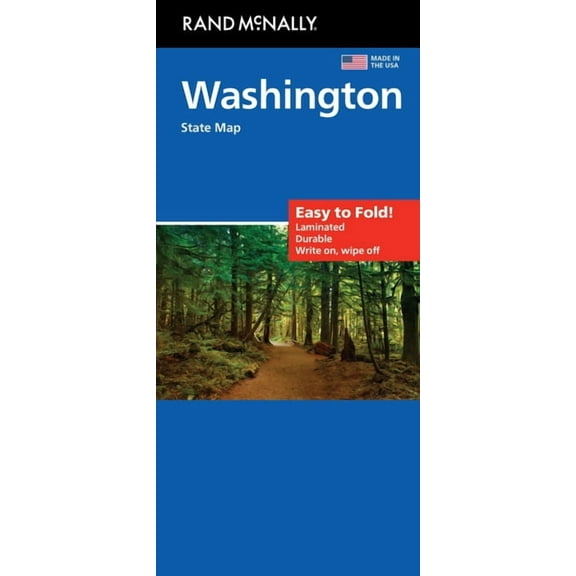 Rand McNally Easy to Fold: Washington State Laminated Map, (Paperback)
