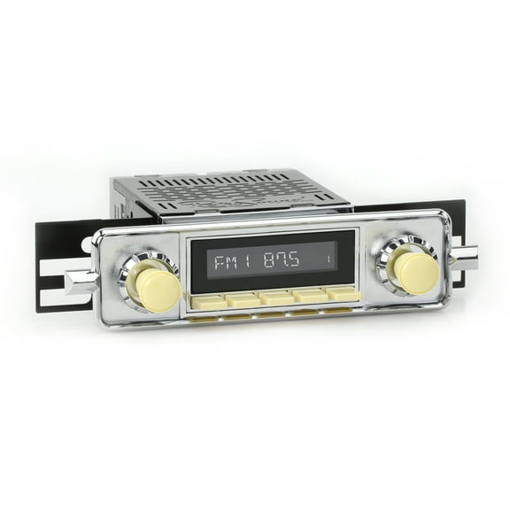 RetroRadio Compatible with 1958-67 Volkswagen Beetle with "Sapphire"-style Plate Features Include Bluetooth, USB, AM/FM HI-M2-304-68-78PVW1