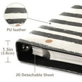 thumbnail image 3 of FORMRS 3 Ring Photo Album 4"x6" Self Adhesive Large Capacity PU Leather Cover, Black Stripes, 3 of 8