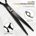 thumbnail image 3 of Dog Grooming Scissors Kit with Safety Round Tips, A house of tools Professional 5 in 1 Grooming Scissors for Dog and cat, 3 of 12