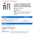 thumbnail image 2 of Air Suspension Compressor and Strut Kit 5 Piece - Compatible with 2000 - 2006 Mercedes-Benz S500 Base RWD 2001 2002 2003 2004 2005, 2 of 2