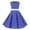 Blue, variant on Girls Summer Dress Polka Dot Vintage Sleeveless Flared A-line Swing Dress Kids Children Birthday Picnic Party Wedding Dress 4-12 Years Black 9-10 Years