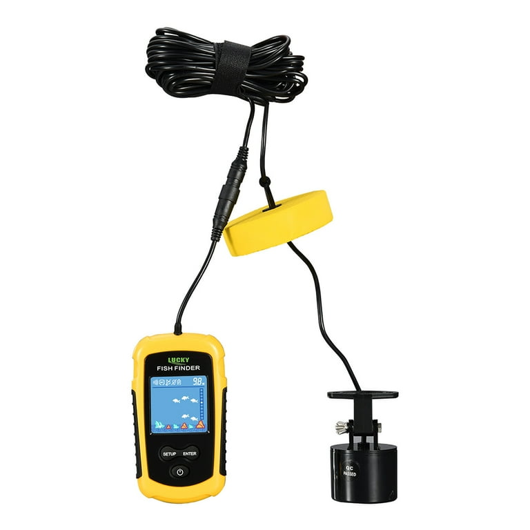 Lucky LCD Color Screen Portable Wired Fish Finder 100 m Depth Range Sonar Echo Sounders Fishfinder, Size: FFC1108-1
