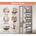 thumbnail image 6 of Over the Door Storage Organizer, 5 shelf Hanging Organizer with 5 Large Capacity Pockets, Anti Tilt 44 lb Load Behind Door Storage for Bedroom, Bathroom, Pantry, Nursery, Behind Door Storage, 6 of 7