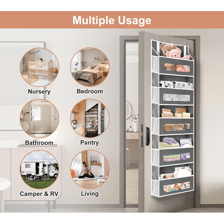 VONGEM Over-The-Door Organizer, 5 Shelf Hanging Storage photo 6