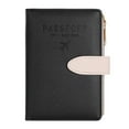 thumbnail image 1 of Clearance! Passport Holder Passport Cover with Credit Card Slot and Boarding Pass Slot Combo Passport Wallet Case Book Travel Must Have Rfid Blocking Leather Travel Accessories One Size Black, 1 of 9
