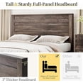 thumbnail image 7 of VanAcc Queen Size Bed Frame with 49" Tall & Full-Panel Headboard, Farmhouse Platform Bed with Wood Slats & Metal Bed Frame, Noise Free, 7 of 7