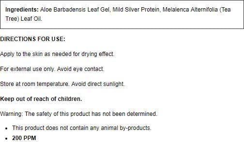 Natural Path Silver Wings Silver Aloe Vera Gel With Tea Tree Oil Walmart Com Walmart Com