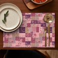 thumbnail image 5 of Pioneer Flower Floral Print Pattern Summer Linen Placemats Set Of 6, Washable Non-Slip Heat Resistant Table Mats for Kitchen, 12x18 Inch, 5 of 5
