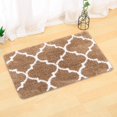 thumbnail image 4 of Fmbmuo Modern Bathroom Rugs Flat Pile Rectangle Non-Slip Backing Bath Mat 16x24in Polyester Coffee, 4 of 5