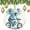 pattern-3203, variant on Owl Sitting on A Stump with Mushroom Christmas Ornaments Funny Animal Xmas Tree Ornaments Customized Ceramic Xmas Tree Decor