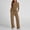 Gold women 2 piece lounge set a1, variant on Bzdzmqm Women's 2 Piece Lounge Sets Casual Tracksuit Long Sleeve Pullover Top Round Neck and Wide Leg Pants with Drawstring Elastic Waist Solid Color Cozy Loungewear Fall Winter Outfits, Navy S
