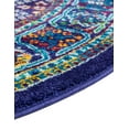 thumbnail image 6 of Unique Loom Calypso Collection Area Rug - Trinidad (7' 10" Round Navy Blue/Green), 6 of 7