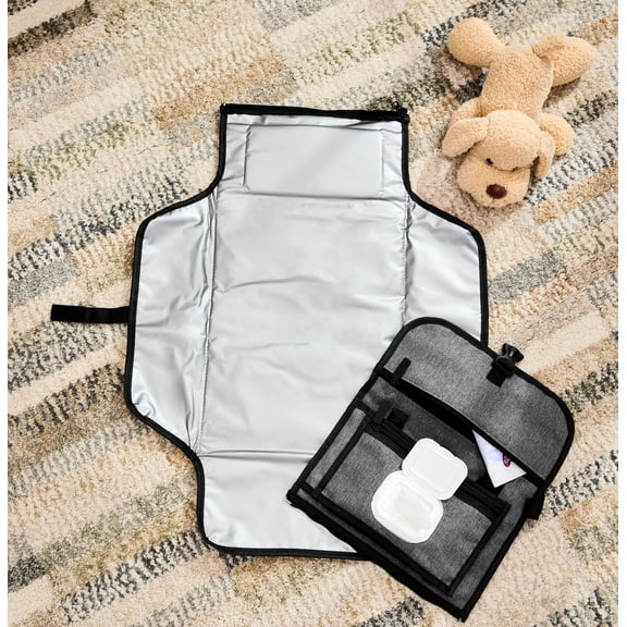 Parent's Choice Portable Changing Pad, Gray, 41.5" x 21.3"