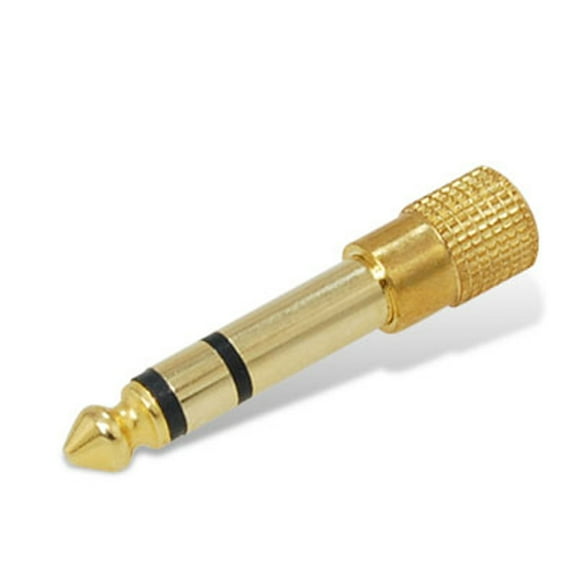 Unique Bargains 6.35mm Plug to 3.5mm Jack Headphone Adapter Converter Qczel