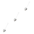 thumbnail image 1 of tamizeot Heart Shaped Stainless Steel Tea Infuser Spoon Strainer High Temperature Resistance Environmental for Protection Coating Steel Color 1pcs 3Set, 1 of 6