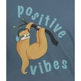 thumbnail image 4 of Old Glory Mens Sloth Positive Good Vibes Short Sleeve Graphic T Shirt, 4 of 6