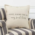 thumbnail image 3 of Rizzy Home "I Have Found The One My Soul Loves" Poly Filled Decorative Throw Pillow, 20" x 20", Natural, 3 of 5