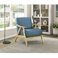 thumbnail image 2 of Lexicon Damala Fauteuil d'Appoint en Tissu Texturé Bleu, 2 of 10