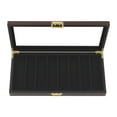 thumbnail image 5 of 15.7*7.5*2 Ebony Color Rectangular Vintage Knife Display Case Organizer Rectangular for Cool Knives, 5 of 19