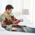 thumbnail image 6 of Pofeuu Cloud Guinea Pig Print Men's Long Sleeve Pajama Set Pijamas Para Hombres Pijamas Para Hombres Mens Pajamas Set-Large, 6 of 7