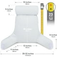 thumbnail image 2 of Husband Backrest Pillow Medium White - Detach Neck Roll, Removable Cover, 2 of 6