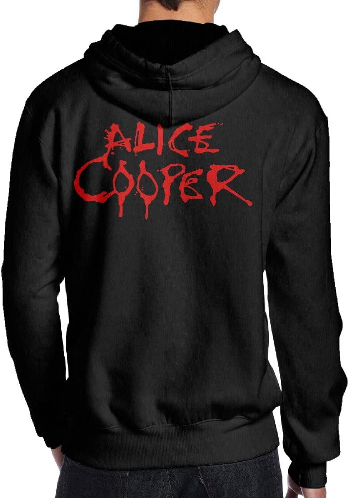 JKUI9 Men's Alice Cooper Logo Hoodies On The Back Black - Walmart.com
