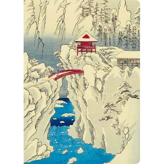 Journal Hiroshige Snow on MT Haruna Dotted Hardcover Journal: Blank Notebook with Ribbon Bookmark, (Hardcover)