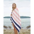 thumbnail image 2 of Anchor Pink Beach Towels Oversized Super Absorbent, Modern Navy Blue White Striped Nautical Lightweight Bath Towel Quick Dry Sets For Bathroom/Pool/Rv Camping/Beach Play/Gym Room/Picnic 23"x47", 2 of 8