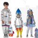 thumbnail image 2 of Mono de astronauta Unisex para niños y niñas, disfraz de Robot para niños, disfraz de Halloween con cohete 3d, 2023, 2 of 5