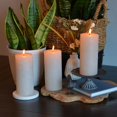 thumbnail image 3 of 3 Piece Pale Gray Pillar Candles with 68 Hours Burn Time, 6 Inches Tall, 3 of 7