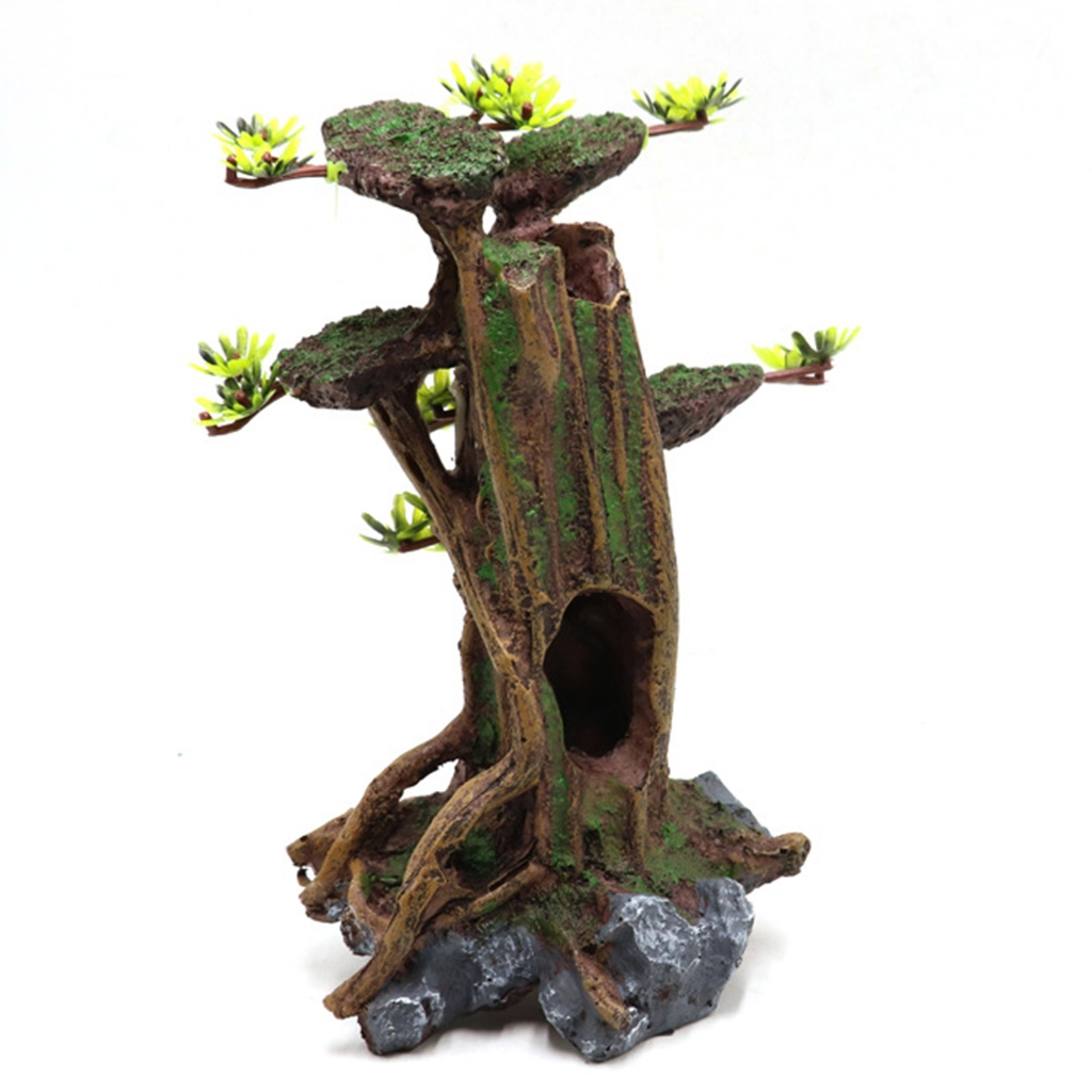 Resin Tree Trunk Simulation Bonsais Landscape Tree Trunk for Fish Tank DIY Decor