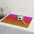 thumbnail image 6 of Fuzoiu Rainbow Glitter Print Absorbent, Reversible Microfiber Dish Drying Mat for Kitchen, Dish Drying Pad for Dishes, Utensils, Pots and Pans, Extra Large 18 Inch x 24 Inch, 6 of 7