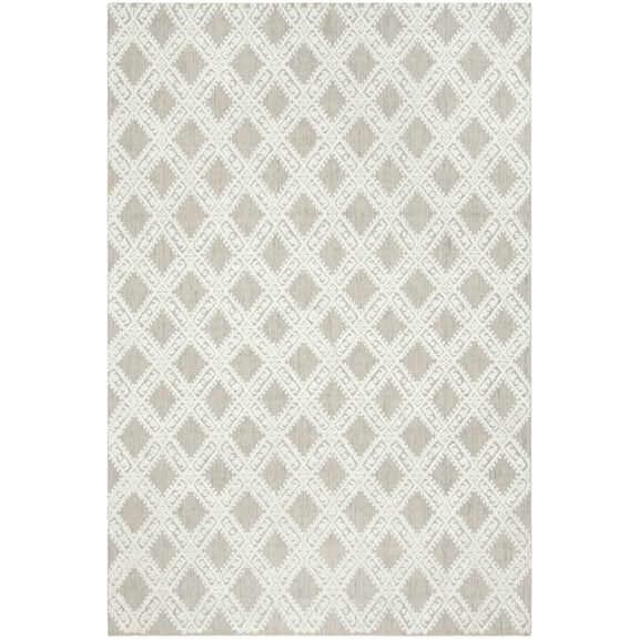 SAFAVIEH Mirage Bernica Geometric Area Rug, Silver/Ivory, 6' x 9'
