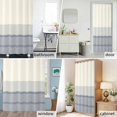 thumbnail image 6 of Wave Stripe Fabric Shower Curtain Geometric Washable Shower Curtains for Bathroom, Waterproof Bath Curtain with Hooks Home Decor 72x72in, 6 of 8