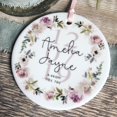 thumbnail image 1 of Personalised New Baby Girl Pretty Floral Ceramic Round Decoration Ornament Keepsake - As Picture - 5-Pack, 1 of 1